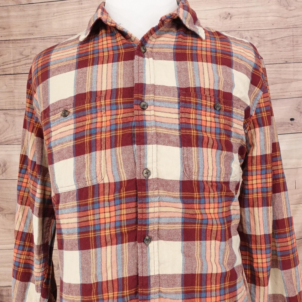 Mutual Weave Shirt Mens XL Plaid Flannel Button Up Long Sleeve Pockets Casual